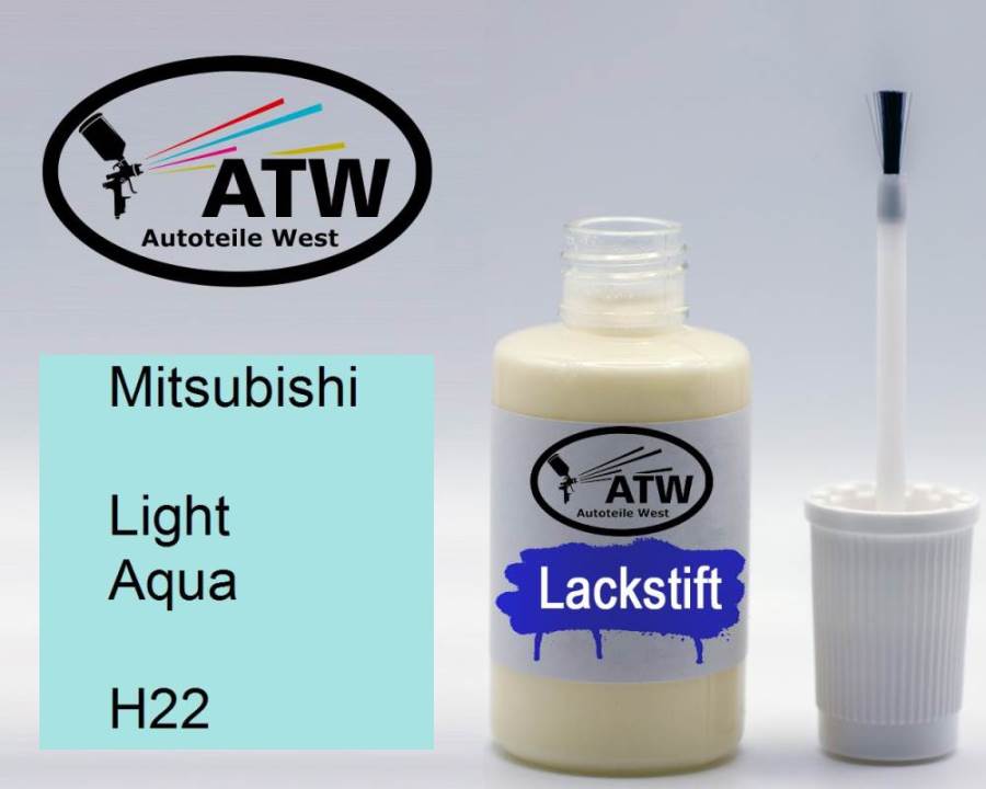 Mitsubishi, Light Aqua, H22: 20ml Lackstift, von ATW Autoteile West.